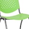 Flash Furniture HERCULES Series 880 lb. Capacity Green Plastic Stack Chair with Titanium Gray Powder Coated Frame RUT-F01A-GN-GG - alternate 10
